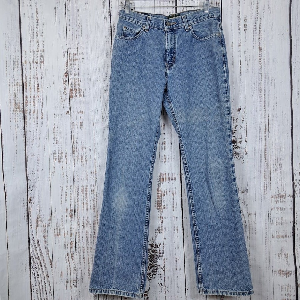 Vintage Eddie‎ Bauer 4R Authentic Denim Straight Leg Mid-Rise Jeans Distressed